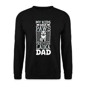 Yakutskaya Laika Dad - Unisex Sweatshirt - black - Front - Alina (178cm) & Michal (187cm)