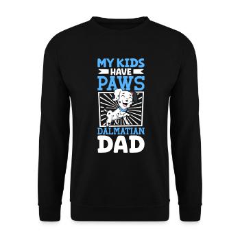 Dalmatiner Papa - Unisex Pullover - Schwarz - Vorne - Alina (178cm) & Michal (187cm)