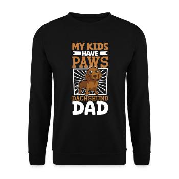 Dachshund Dad - Unisex Sweatshirt - black - Front - Alina (178cm) & Michal (187cm)