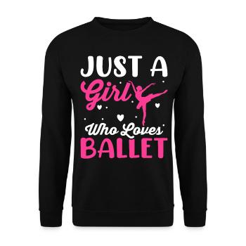 Juste une fille qui aime danseuse de danse classique - Sweat-shirt Unisexe - noir - Devant - Alina (178cm) & Michal (187cm)