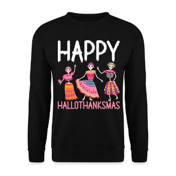 Ballett Halloween Erntedankfest Weihnachten Hallot - Unisex Pullover - Schwarz - Vorne - Alina (178cm) & Michal (187cm)