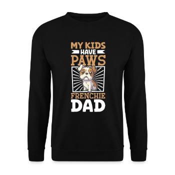 French Bulldog Dad - Unisex Sweatshirt - black - Front - Alina (178cm) & Michal (187cm)