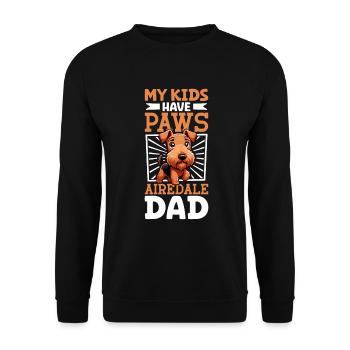 Airedale Terrier papa - Sweat-shirt Unisexe - noir - Devant - Alina (178cm) & Michal (187cm)