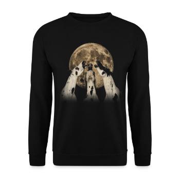 Appaloosa Cheval Lune Hurlante - Sweat-shirt Unisexe - noir - Devant - Alina (178cm) & Michal (187cm)