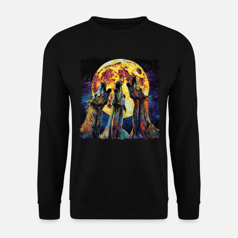 Appaloosa Pferd Howling Moon - Unisex Pullover - Schwarz