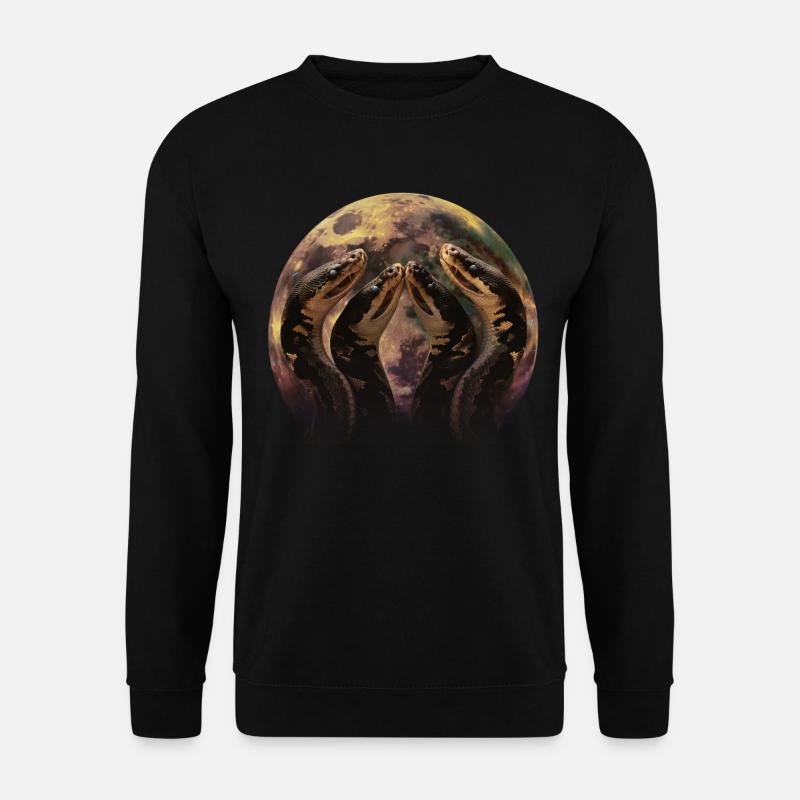 python royal serpent lune hurlante - Sweat-shirt Unisexe - noir