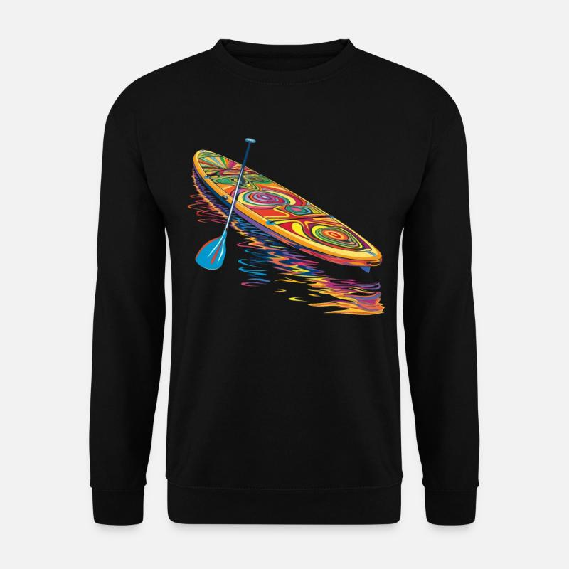 SUP Stand Up Paddling Paddle Board Popart - Unisex Pullover - Schwarz