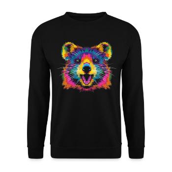 Quokka Australische Popart - Unisex Pullover - Schwarz - Vorne - Alina (178cm) & Michal (187cm)