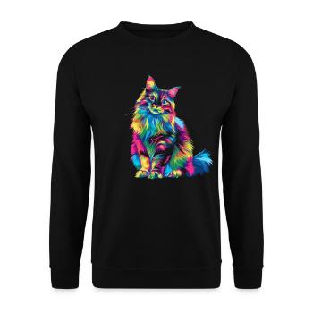 Ragdoll Cat Popart - Unisex Sweatshirt - black - Front - Alina (178cm) & Michal (187cm)