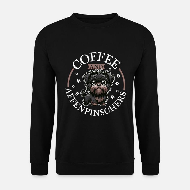 Café et Affenpinscher - Sweat-shirt Unisexe - noir