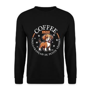 Coffee and Anglo-Français de Petite Vénerie - Unisex Sweatshirt - black - Front - Alina (178cm) & Michal (187cm)