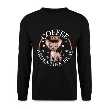 Coffee and Argentine Pila - Unisex Sweatshirt - black - Front - Alina (178cm) & Michal (187cm)