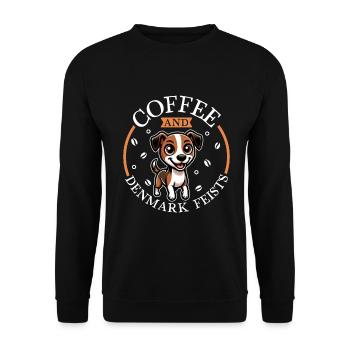 Kaffee und Denmark Feist - Unisex Pullover - Schwarz - Vorne - Alina (178cm) & Michal (187cm)