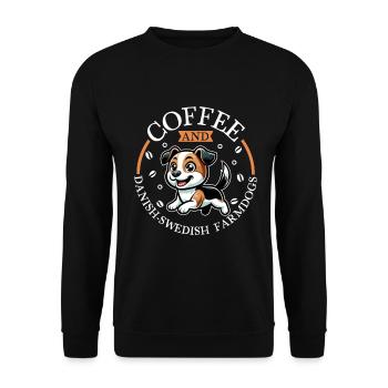 Kaffee und Dansk-Svensk Gårdshund - Sweat-shirt Unisexe - noir - Devant - Alina (178cm) & Michal (187cm)