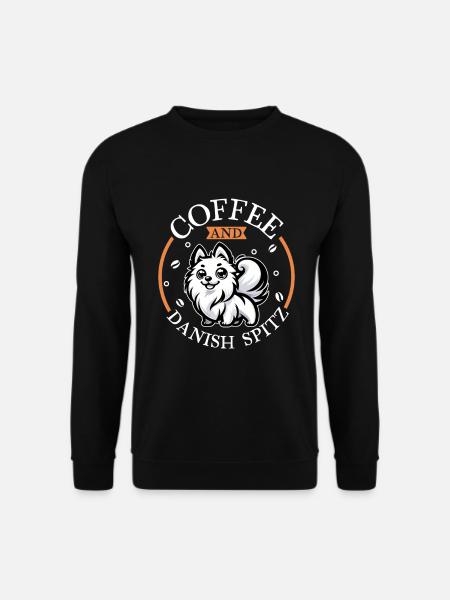 Coffee and Danish Spitz - Unisex Sweatshirt - black