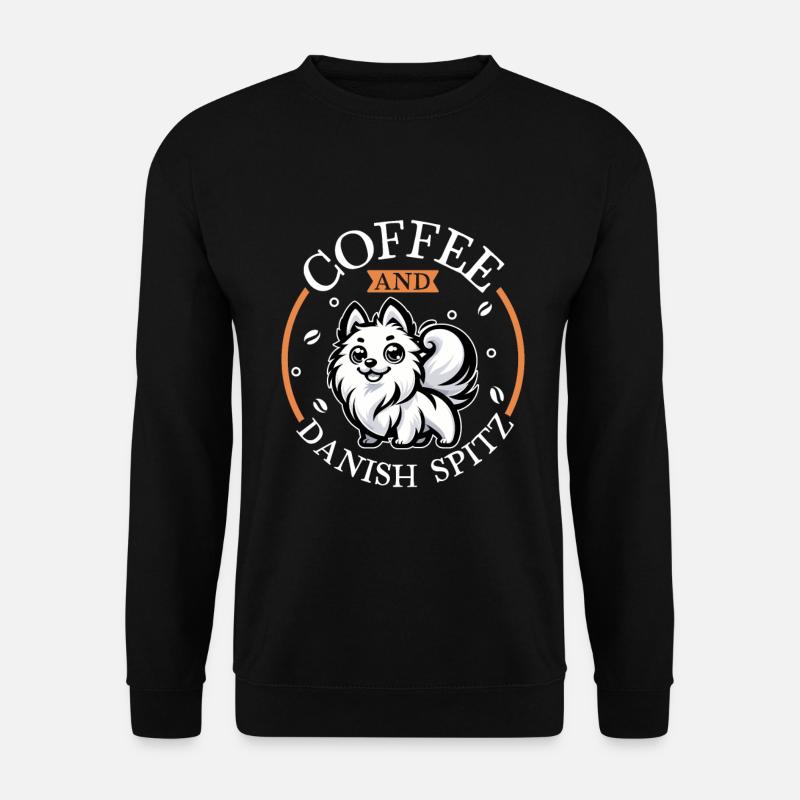 Coffee and Danish Spitz - Unisex Sweatshirt - black