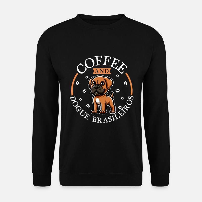 Café et Dogue Brasileiro - Sweat-shirt Unisexe - noir