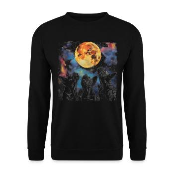 Bouledogue Français Frenchie Chien Hurlant Mon - Sweat-shirt Unisexe - noir - Devant - Alina (178cm) & Michal (187cm)