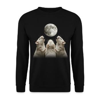 Hamster Hammy Animal de compagnie Lune Hurlante - Sweat-shirt Unisexe - noir - Devant - Alina (178cm) & Michal (187cm)