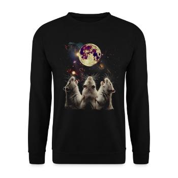 Hamster Hammy Animal de compagnie Lune Hurlante - Sweat-shirt Unisexe - noir - Devant - Alina (178cm) & Michal (187cm)