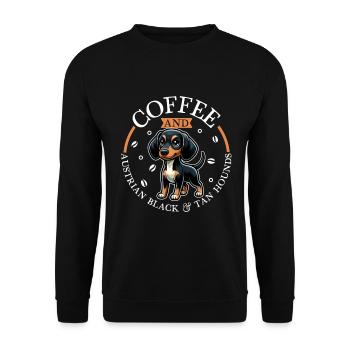 Coffee and Austrian Black and Tan Hound - Unisex Sweatshirt - black - Front - Alina (178cm) & Michal (187cm)