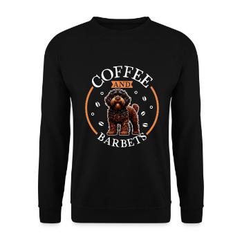 Coffee and French Water Dog - Unisex Sweatshirt - black - Front - Alina (178cm) & Michal (187cm)