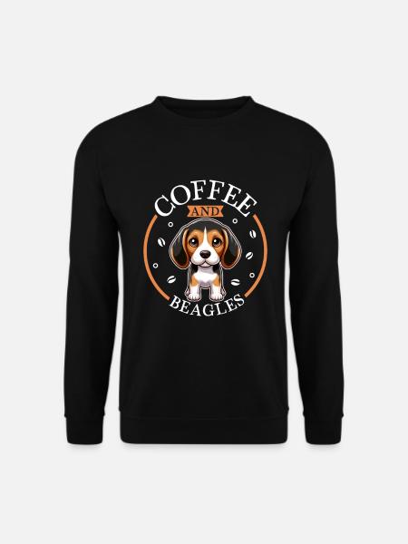 Coffee and Beagle - Unisex Sweatshirt - black