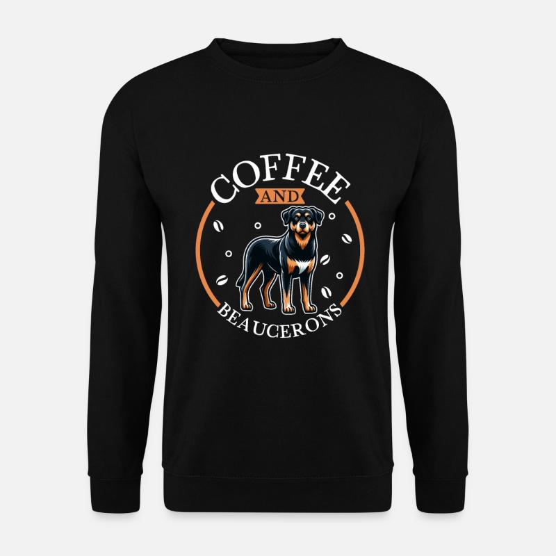 Coffee and Beauceron - Unisex Sweatshirt - black