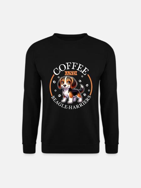 Coffee and Beagle Harrier - Unisex Sweatshirt - black