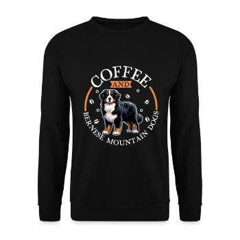 Café et bouvier bernois - Sweat-shirt Unisexe - noir - Devant - Alina (178cm) & Michal (187cm)