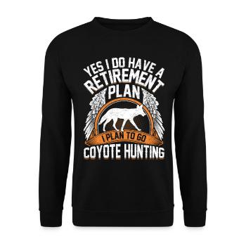 Coyote Hunter Yote - Unisex Sweatshirt - black - Front - Alina (178cm) & Michal (187cm)