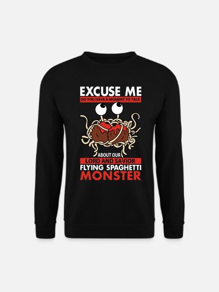 Fliegendes Spaghettimonster FSM - Unisex Pullover - Schwarz
