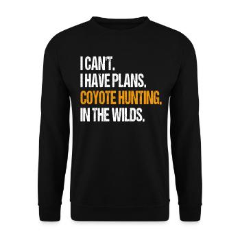 Coyote Hunter Yote - Unisex Sweatshirt - black - Front - Alina (178cm) & Michal (187cm)