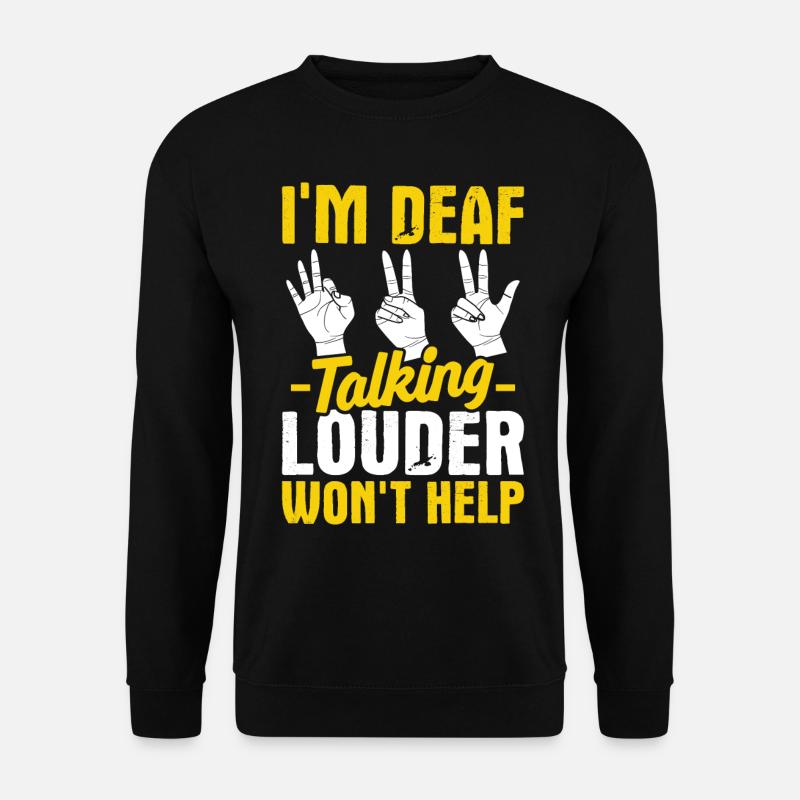 Deaf Pride ASL Gebärdensprache - Unisex Pullover - Schwarz