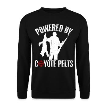 Coyote Hunt Coyote Hunter Yote - Unisex Sweatshirt - black - Front - Alina (178cm) & Michal (187cm)