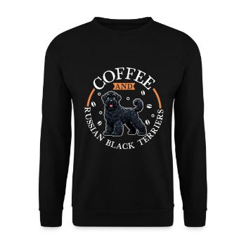 Café et terrier russe noir - Sweat-shirt Unisexe - noir - Devant - Alina (178cm) & Michal (187cm)