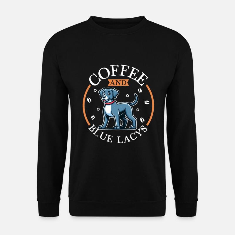 Kaffee und Blue Lacy - Unisex Pullover - Schwarz