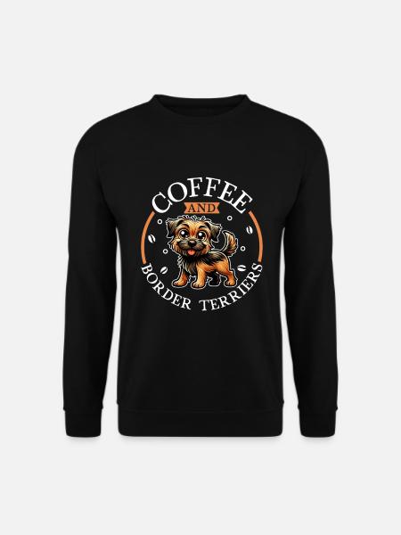 Coffee and Border Terrier - Unisex Sweatshirt - black