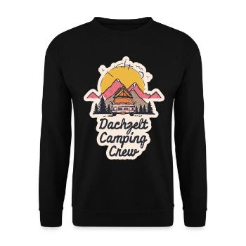 Dachzelt Camping Crew - Unisex Pullover - Schwarz - Vorne - Alina (178cm) & Michal (187cm)