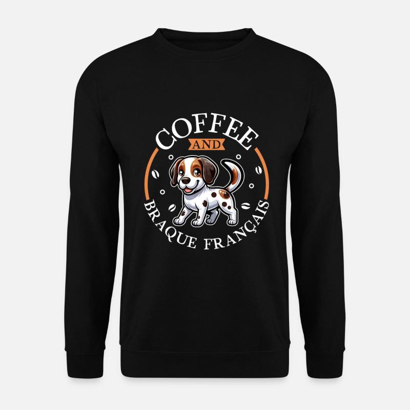 Café et Braque Français - Sweat-shirt Unisexe - noir