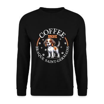 Coffee and Braque Saint-Germain - Unisex Sweatshirt - black - Front - Alina (178cm) & Michal (187cm)
