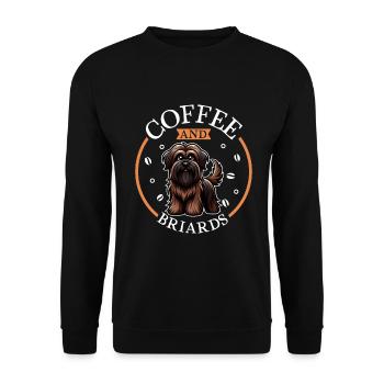 Coffee and Briard - Unisex Sweatshirt - black - Front - Alina (178cm) & Michal (187cm)