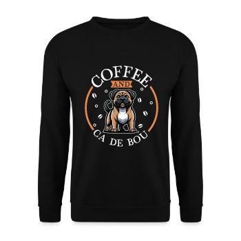 Kaffee und Ca de Bou - Unisex Pullover - Schwarz - Vorne - Alina (178cm) & Michal (187cm)