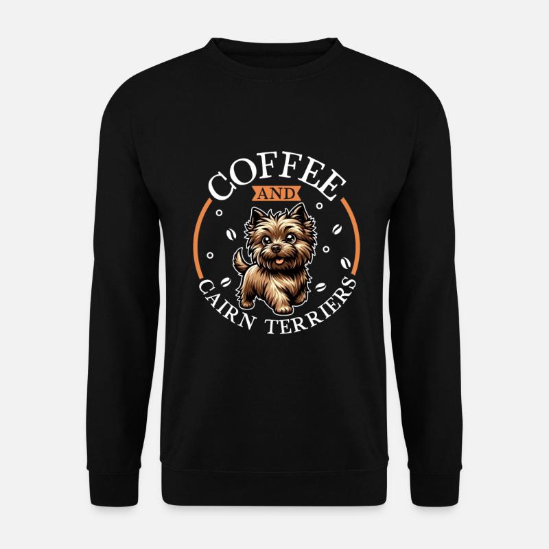 Coffee and Cairn Terrier - Unisex Sweatshirt - black