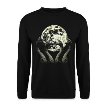 Monster von Loch Ness Nessie Plesiosaurier Heulend - Unisex Pullover - Schwarz - Vorne - Alina (178cm) & Michal (187cm)
