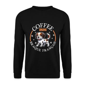 Coffee and Braque Français - Unisex Sweatshirt - black - Front - Alina (178cm) & Michal (187cm)