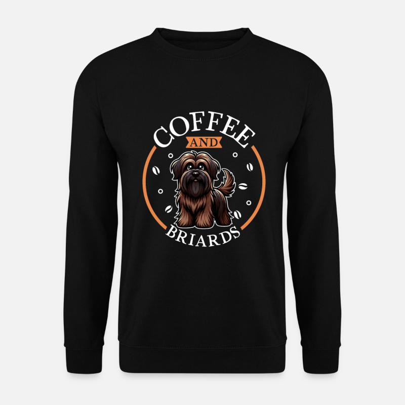 Café et Briard - Sweat-shirt Unisexe - noir