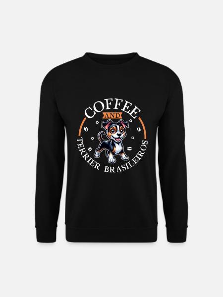 Coffee and Terrier Brasileiro - Unisex Sweatshirt - black