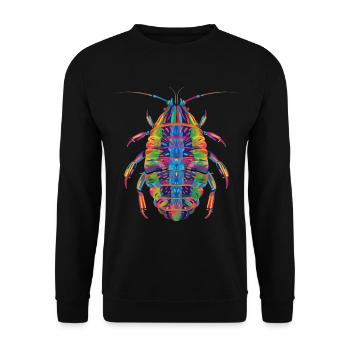 Isopoden Popart - Unisex Pullover - Schwarz - Vorne - Alina (178cm) & Michal (187cm)