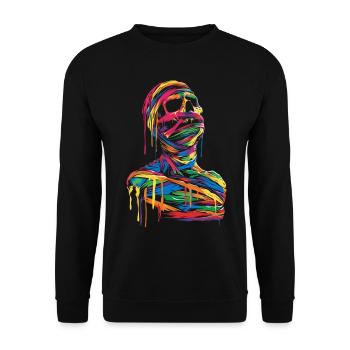 Mummy Halloween Pop Art - Unisex Sweatshirt - black - Front - Alina (178cm) & Michal (187cm)